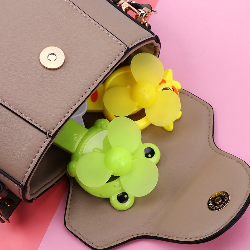 Creative Mini Hand Pressure Small Fan Cartoon Handheld Toy Hand Roll Children Students Small Gift Gift Stall Sale - Image 5